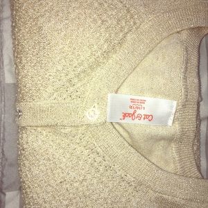 Girls cardigan tan/gold. Excellent condition.